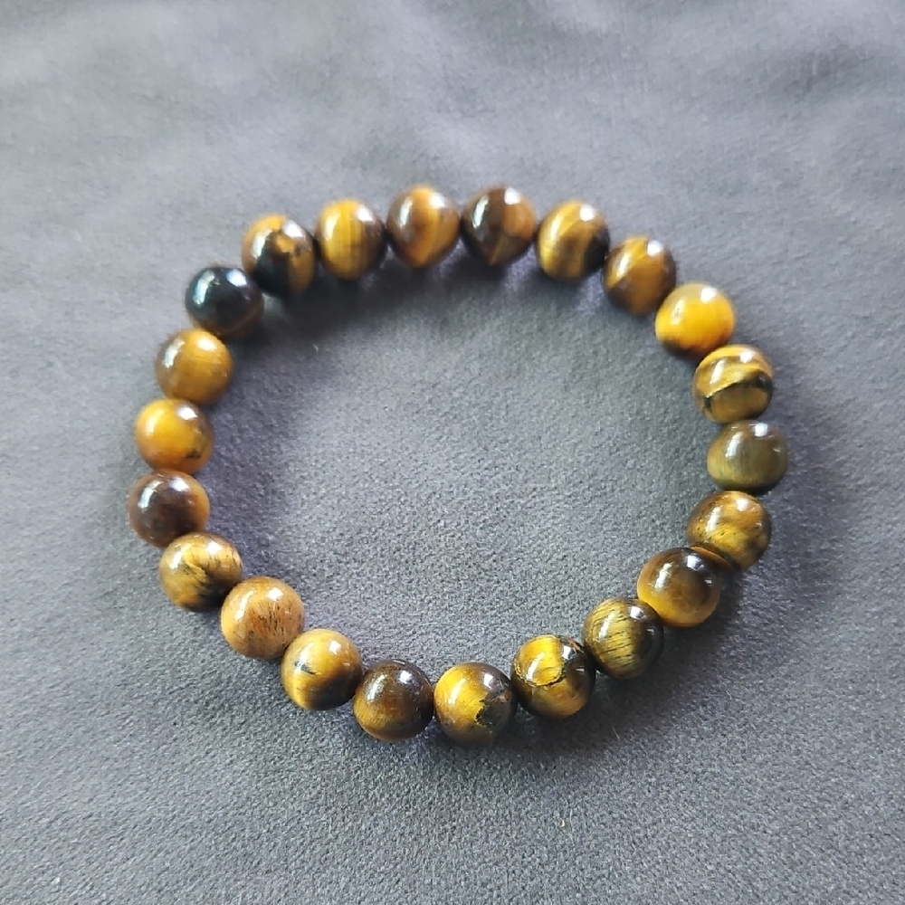 Tiger's Eye Beaded Bracelet - 6mm Beads